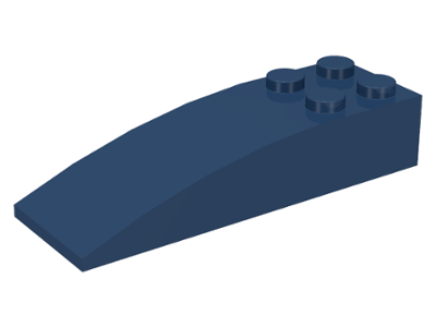 Brick Curved 6 x 2 in Dark Blue