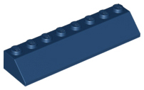 Brick Sloped 45° 2 x 8 in Dark Blue