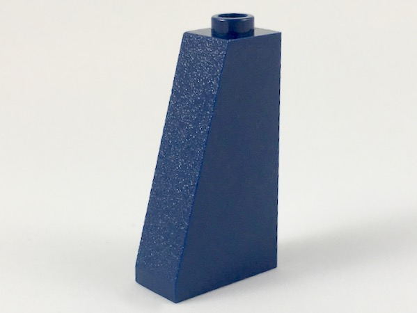 Brick Sloped 75° 2 x 1 x 3 with Open Stud in Dark Blue