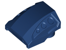 Brick Curved 2 x 2 No Studs - 3 Recessed Side Ports in Dark Blue