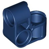 Technic Pin Connector Perpendicular 2 x 2 Bent in Dark Blue