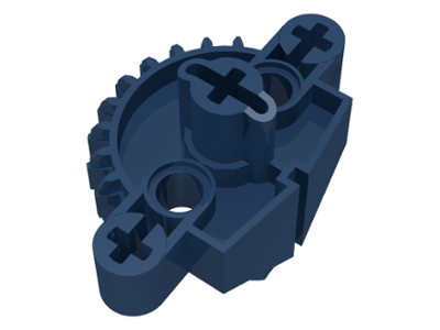 Large Figure Skeletal, Torso, Gear 9 Tooth with 3 Axle Holes and 2 Holes (Matoran) in Dark Blue