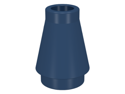 Cone 1 x 1 [No Top Groove] in Dark Blue