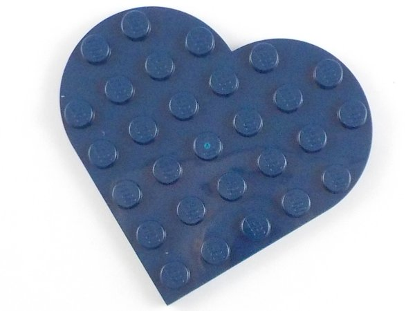 Plate Angled 6 x 6 Heart Shape in Dark Blue