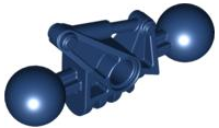 Large Figure Skeletal, Limb, with 2 Ball Joints, and Hole (Toa Metru) in Dark Blue