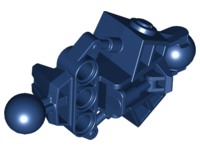 Large Figure Skeletal, Limb, with 2 Ball Joints, and 3 Holes (Vahki) in Dark Blue