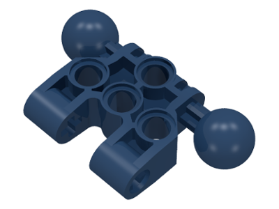 Large Figure Skeletal, Torso, Lower, with 2 Ball Joints, 2 Axle Holes, and 4 Holes (Vahki) in Dark Blue