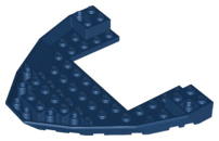 Boat Hull Section, Brick 10 x 12 x 1 with 4 x 6 Cutout in Dark Blue