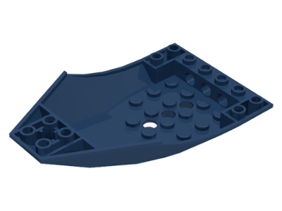 Brick Wedged, Curved Inverted 10 x 6 x 2 Cockpit in Dark Blue
