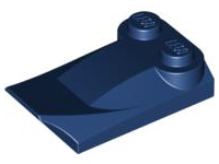 Brick Wedged, Curved 2 x 3 x 2/3 Two Studs, Wing End in Dark Blue