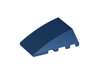 Brick Wedged, Curved 4 x 4 No Top Studs in Dark Blue