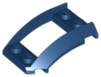 Wheel Arch, Curved Wedge 4 x 3 with 2 x 2 Opening and 4 Studs in Dark Blue