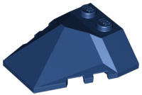 Brick Wedged, Sloped 4 x 4 Pyramid Center in Dark Blue