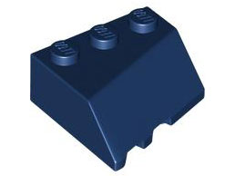 Brick Wedged, Sloped 45° 3 x 3 Right in Dark Blue