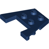 Wedge Plate 3 x 4 with Stud Notches [Reinforced Underside] in Dark Blue