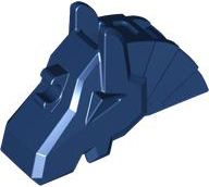 Animal / Creature Accessory, Horse Battle Helmet [Angular, Front Clip] in Dark Blue