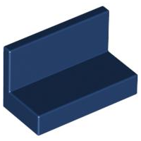 Panel 1 x 2 x 1 [Square Corners] in Dark Blue
