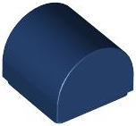 Brick Curved 1 x 1 x 2/3 Double Curved Top, No Studs in Dark Blue