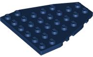 Wedge Plate 7 x 6 Boat Bow with Stud Notches in Dark Blue