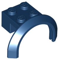Wheel Arch, Mudguard 4 x 2 1/2 x 2 with 2 x 2 Plate in Dark Blue