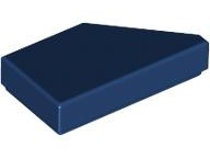 Tile 1 x 2 with Stud Notch Left in Dark Blue