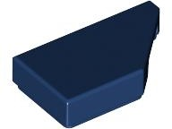 Tile 1 x 2 with Stud Notch Right in Dark Blue