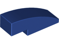 Brick Curved 3 x 1 No Studs in Dark Blue