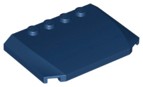 Brick Wedged, Curved Triple 4 x 6 x 2/3 with 4 Studs in Dark Blue