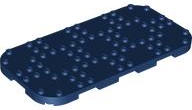 Plate Round Corners 8 x 16 x 2/3 Circle with Reduced Knobs in Dark Blue