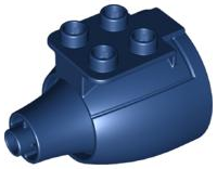 Duplo Airplane Large Engine Housing in Dark Blue