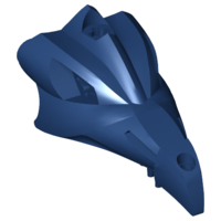 Creature Body Part, Dragon Head Upper Jaw Beaked in Dark Blue
