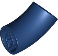 Brick Round 2 x 2 D. Tube with 45° Elbow and Axle Holes (Crossholes) at Each End [LONG] in Dark Blue
