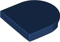 Tile Round 2 x 2 Half Circle in Dark Blue