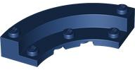 Brick Round Corner 5 x 5 Macaroni with 1/3 Inner Side in Dark Blue