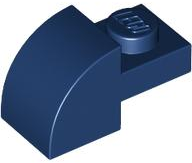 Brick Curved 1 x 2 x 1 with Curved Top in Dark Blue