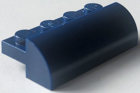 Brick Curved 2 x 4 x 1 in Dark Blue