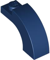 Brick Arch 1 x 3 x 1 2/3 Curved Top in Dark Blue