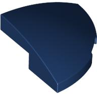 Brick Round Corner, Curved 2 x 2 x 2/3 Quarter Circle With 1 x 1 Bottom Cutout in Dark Blue