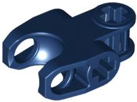 Technic Axle Connector 2 x 3 with Ball Socket, Closed Sides, Squared Ends in Dark Blue