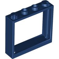 Window 1 x 4 x 3 without Shutter Tabs in Dark Blue