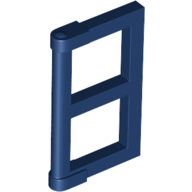 Window 1 x 2 x 3 Pane with Thick Corner Tabs in Dark Blue