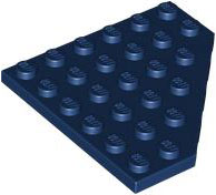 Wedge Plate 6 x 6 Cut Corner in Dark Blue