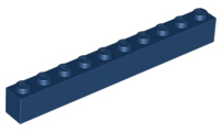 Brick 1 x 10 in Dark Blue