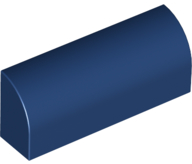 Brick Curved 1 x 4 x 1 1/3 No Studs in Dark Blue