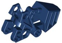 Large Figure Foot, with Ball Joint Socket with Flat Top 3 x 6 x 2 1/3 in Dark Blue