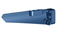 Technic Panel Fairing #6 Long Smooth, Side B in Dark Blue