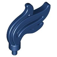 Flame / Headwear Accessory Plume / Feather, Triple Point in Dark Blue