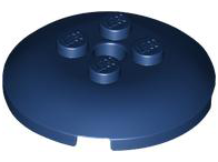 Dish 4 x 4 with 4 Studs in Dark Blue