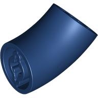 Brick Round 2 x 2 D. Tube with 45° Elbow and Axle Holes (Crossholes) at Each End [SHORT] in Dark Blue
