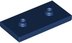 Plate Special 2 x 4 with Groove and Two Center Studs (Jumper) in Dark Blue